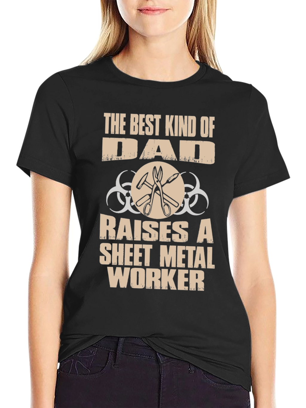 Best Dad Sheet Metal Worker Graphic T-Shirt