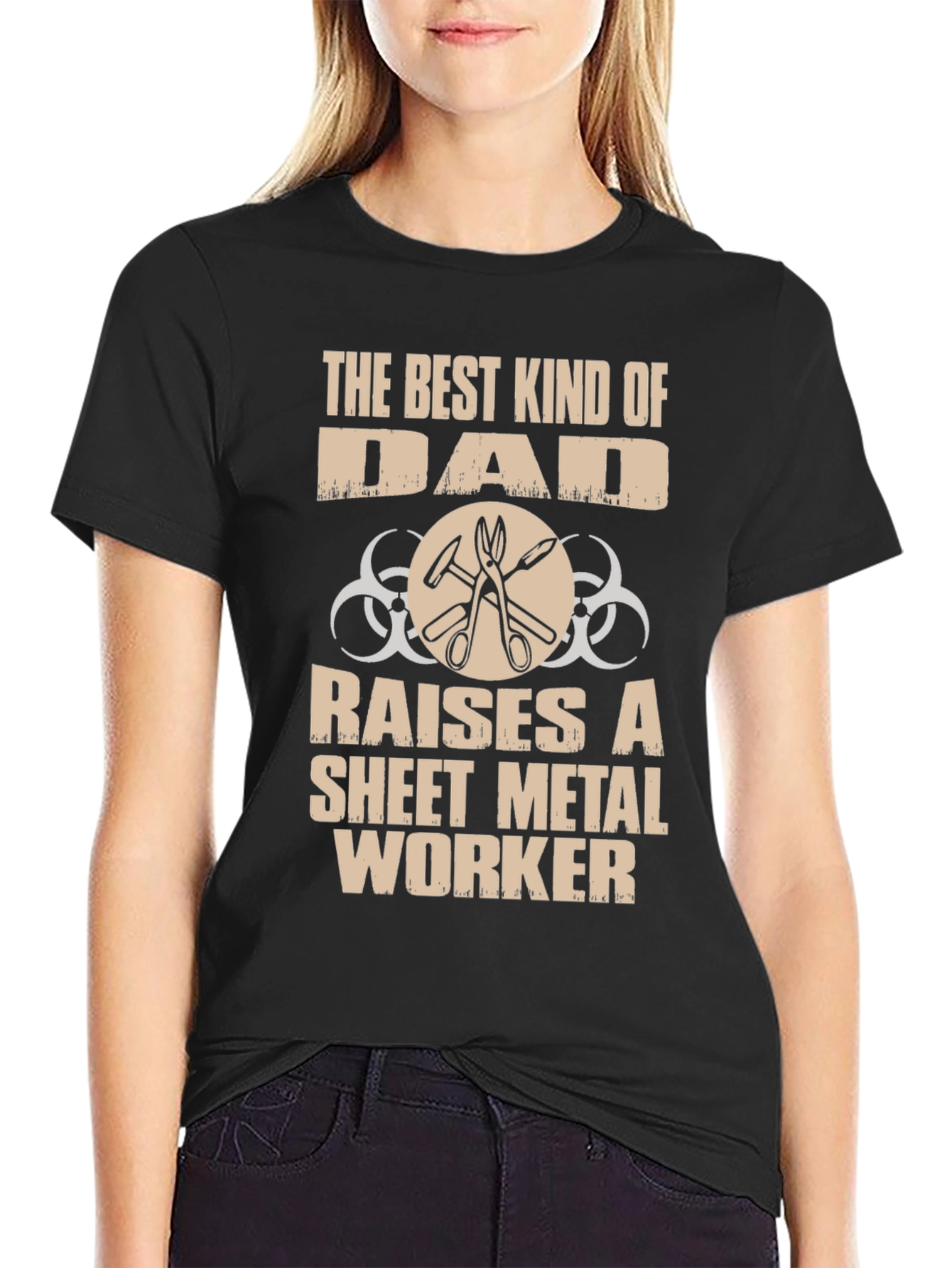 Best Dad Sheet Metal Worker Graphic T-Shirt