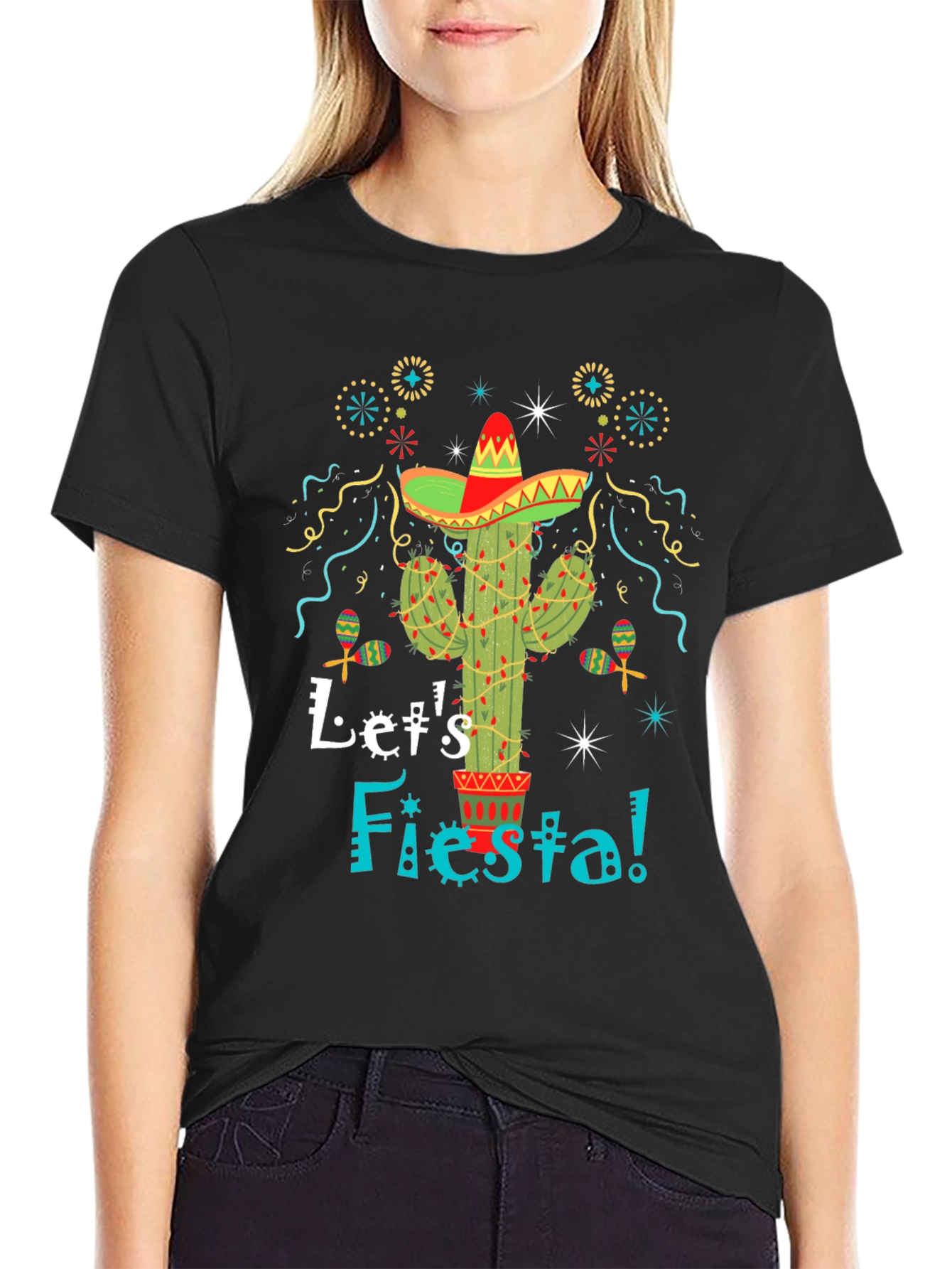 Lets Fiesta Cactus Graphic Tee