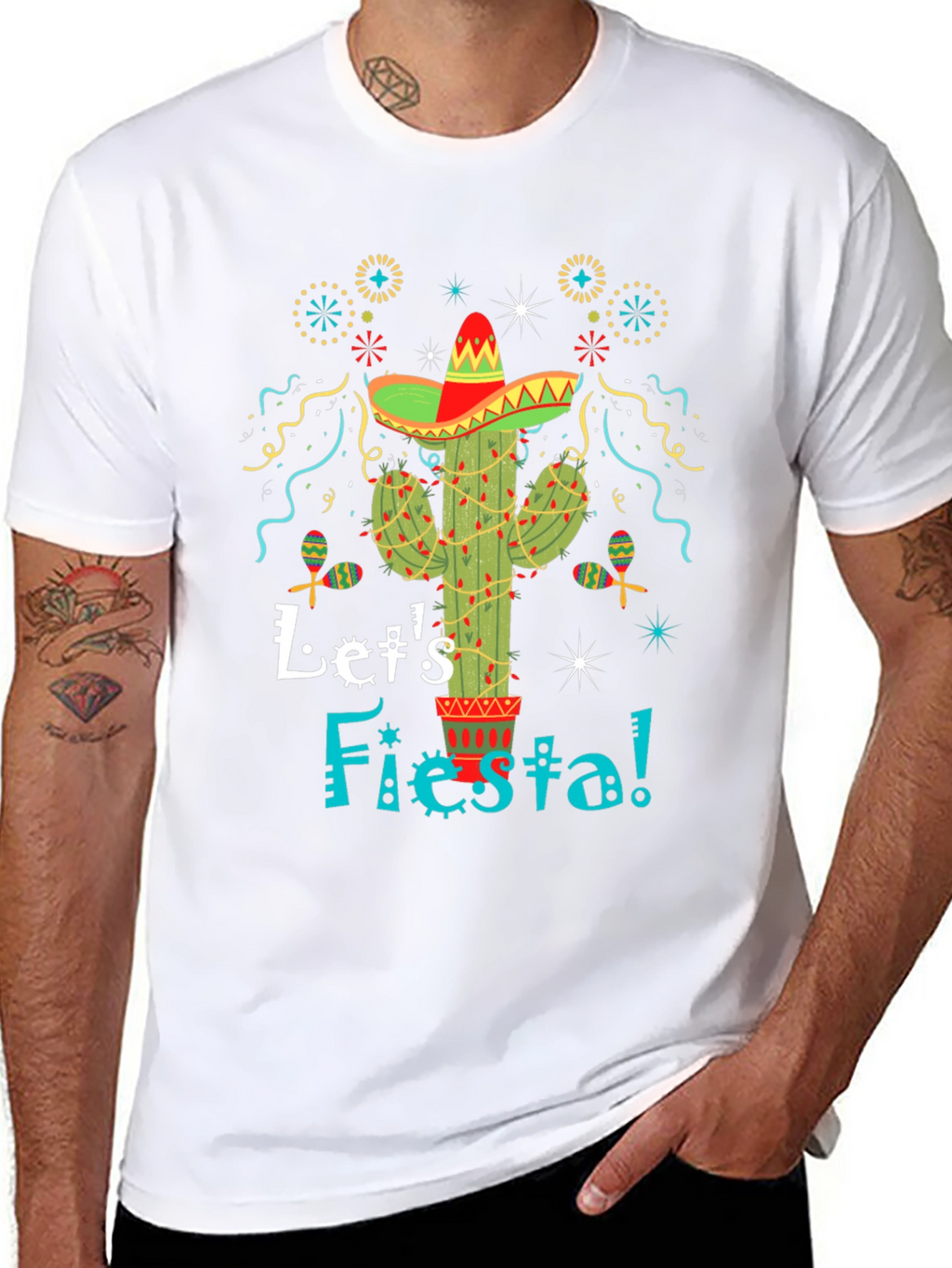 Lets Fiesta Cactus Graphic Tee