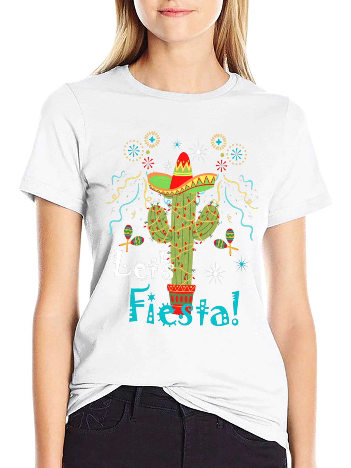 Lets Fiesta Cactus Graphic Tee