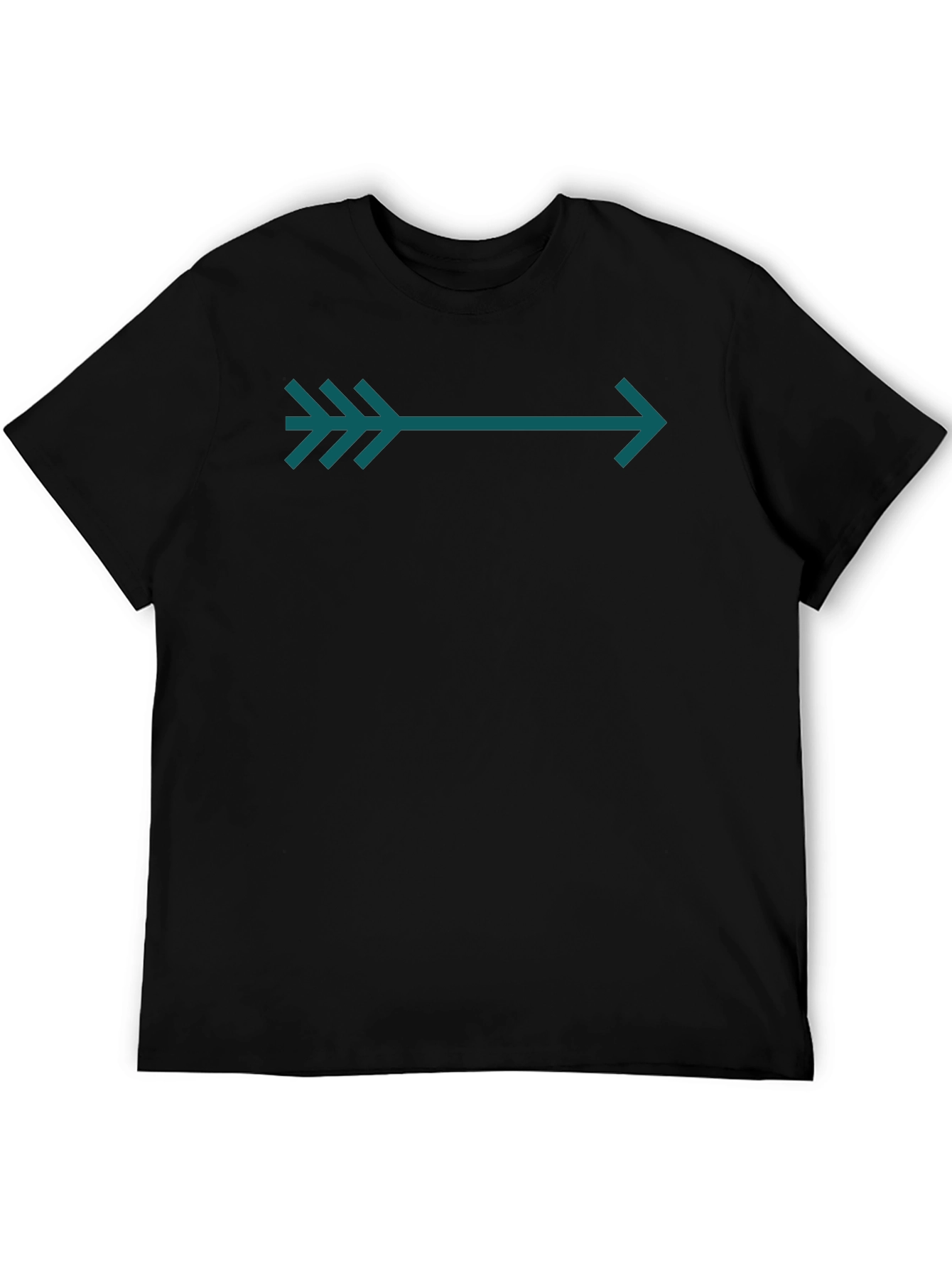 Arrow Graphic Tee - Teal on Black