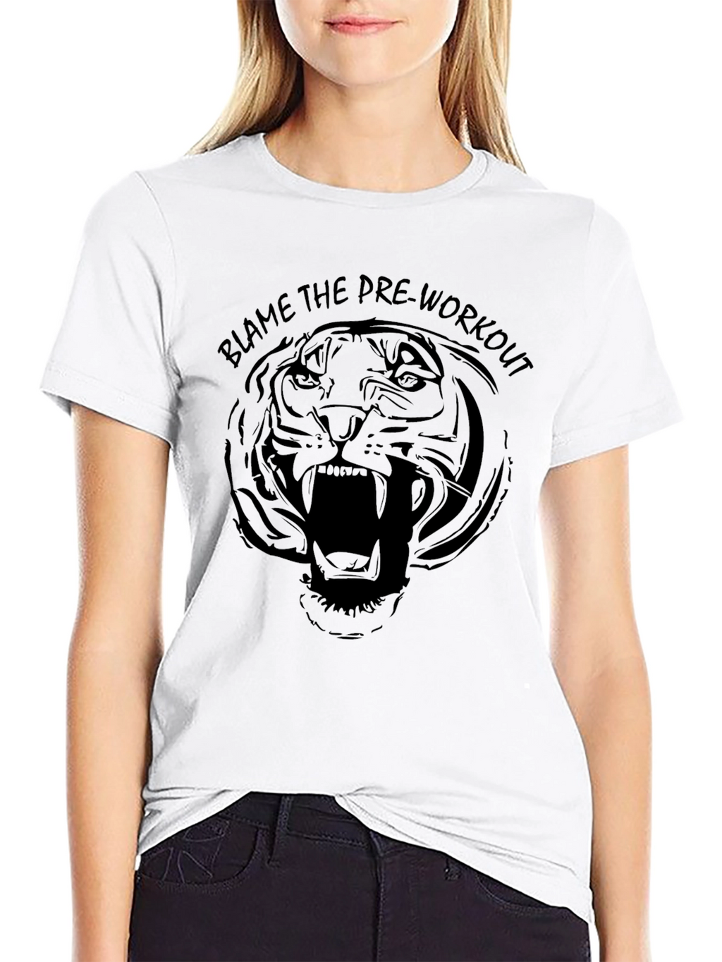 Blame the Pre-Workout Tiger Graphic Tee