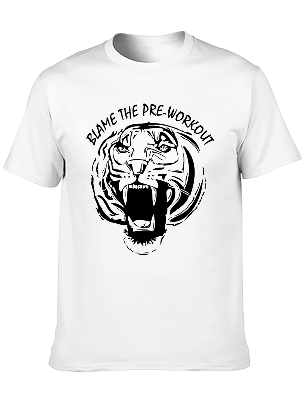 Blame the Pre-Workout Tiger Graphic Tee