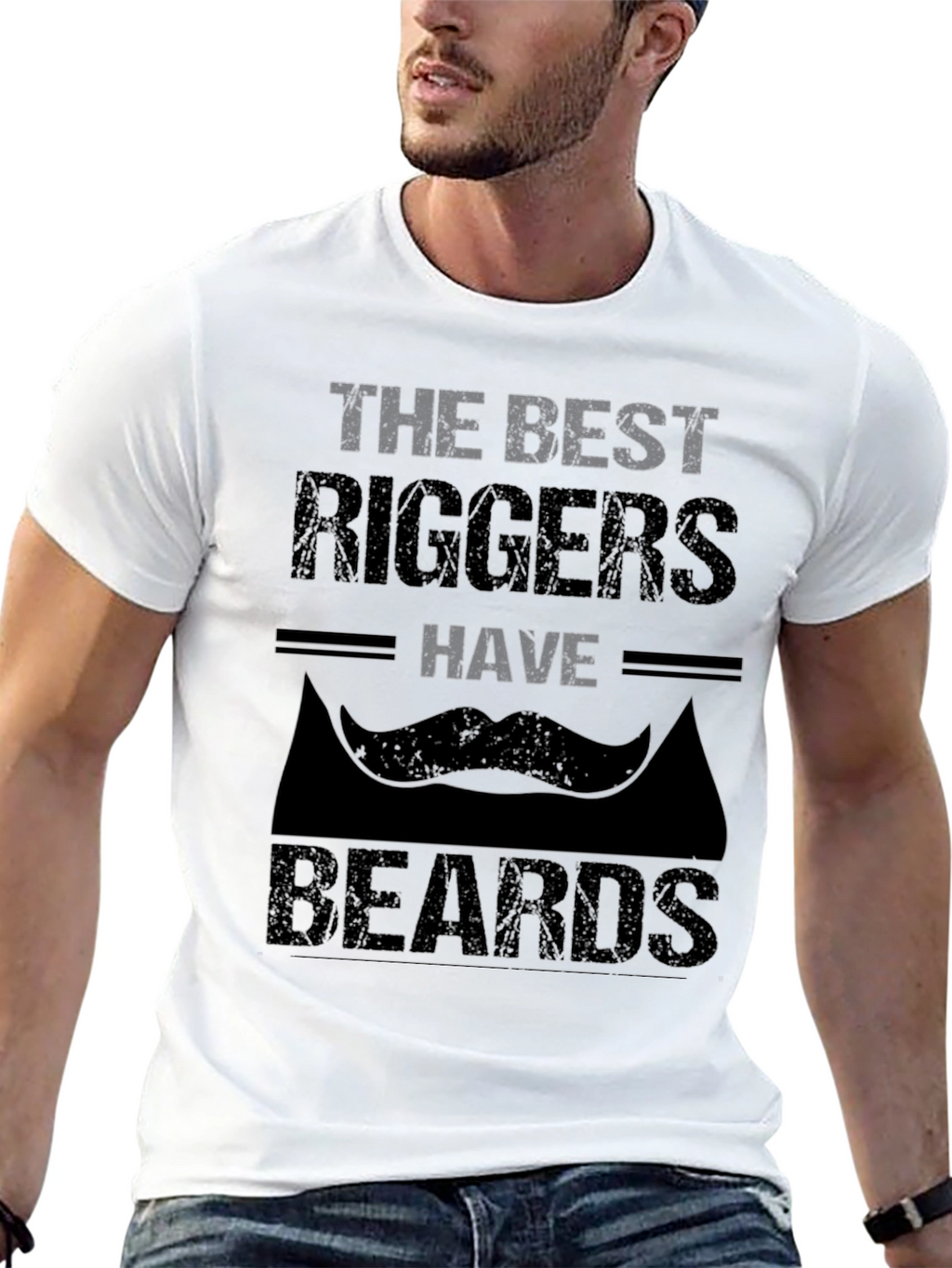 The Best Riggers Have Beards Graphic T-Shirt