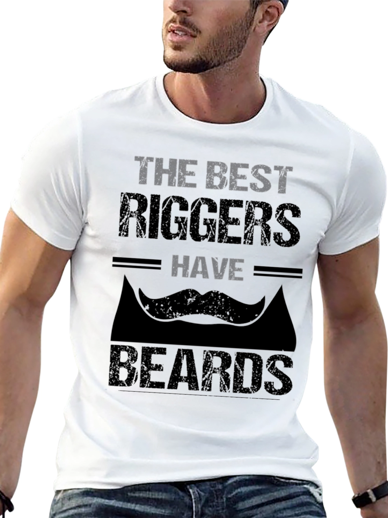 The Best Riggers Have Beards Graphic T-Shirt