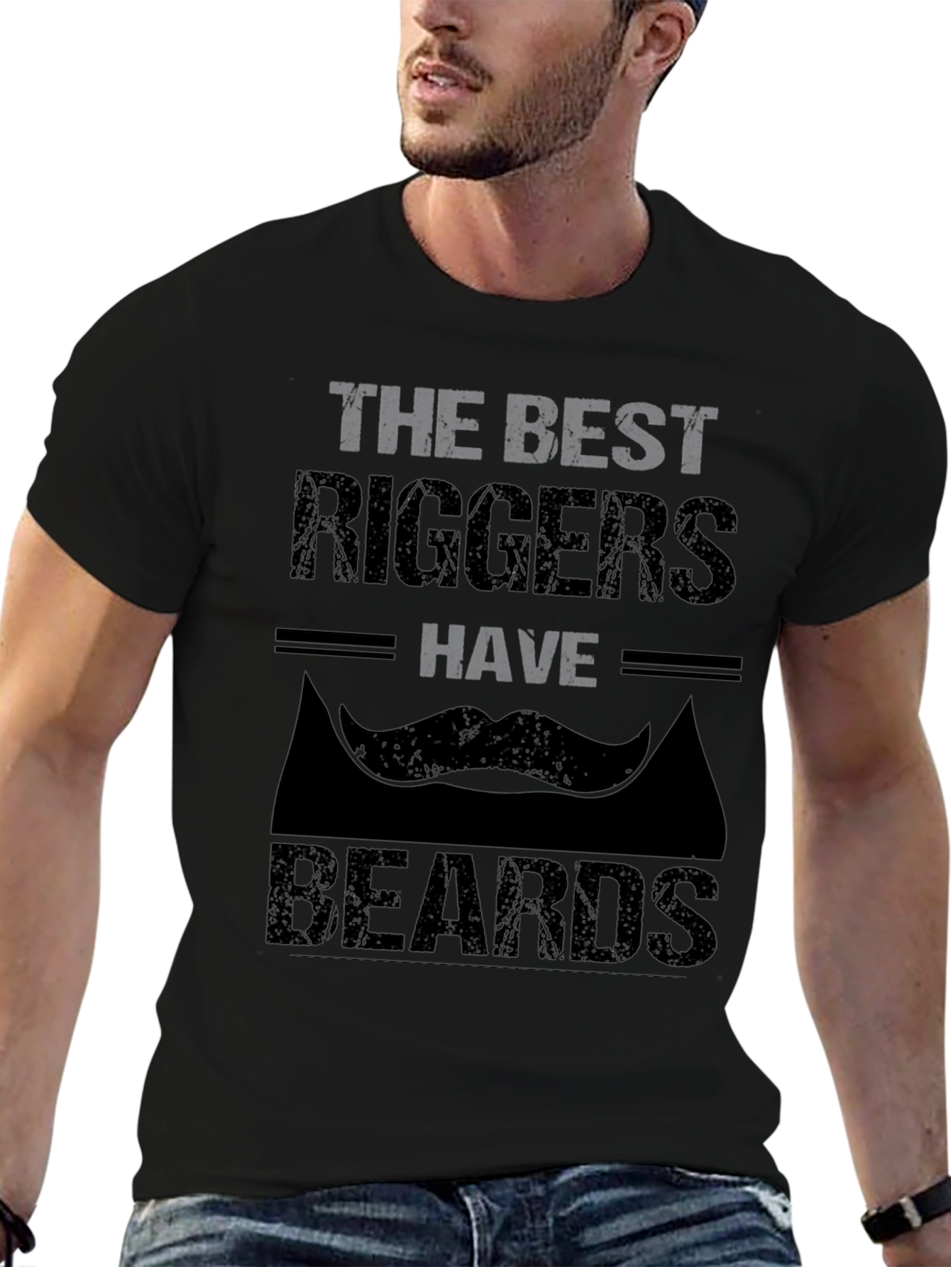 The Best Riggers Have Beards Graphic T-Shirt