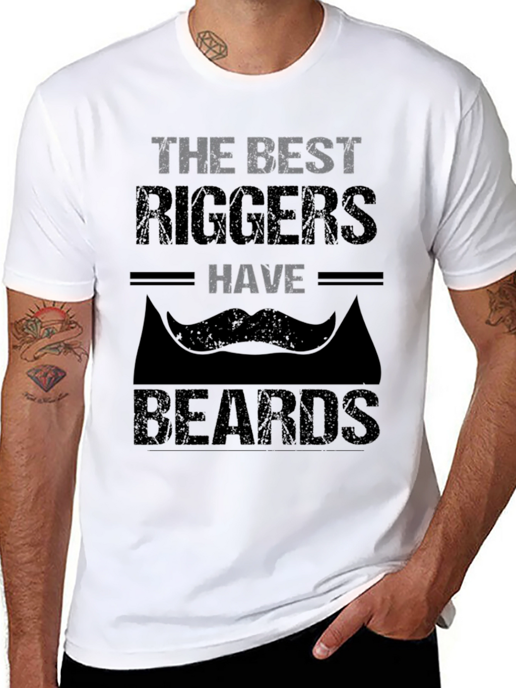 The Best Riggers Have Beards Graphic T-Shirt