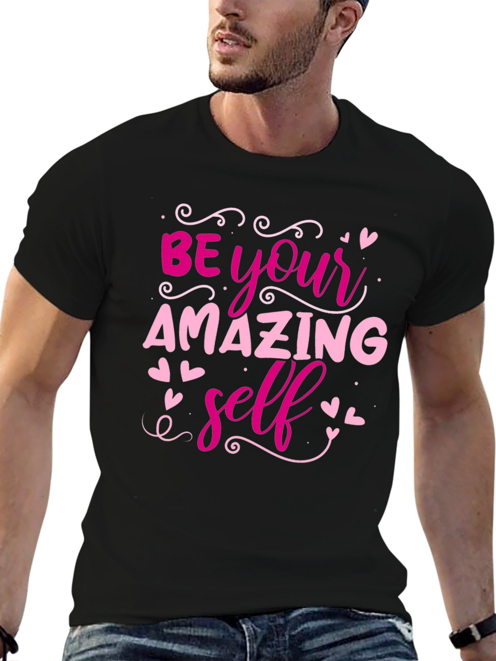 Be Your Amazing Self Black T-Shirt