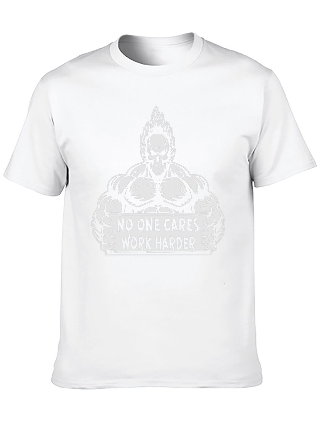 Motivational Gym T-Shirt: No One Cares Work Harder