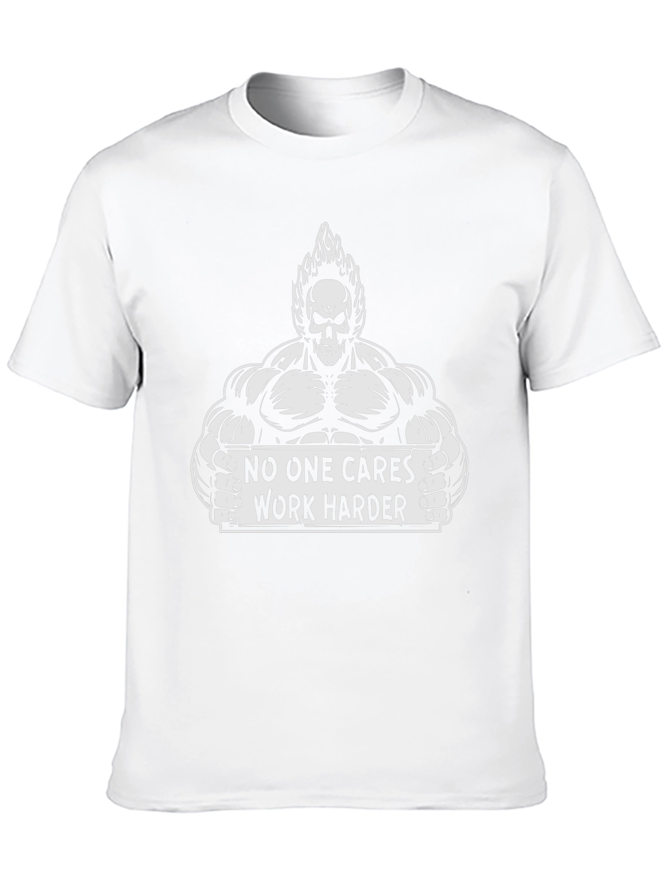 Motivational Gym T-Shirt: No One Cares Work Harder