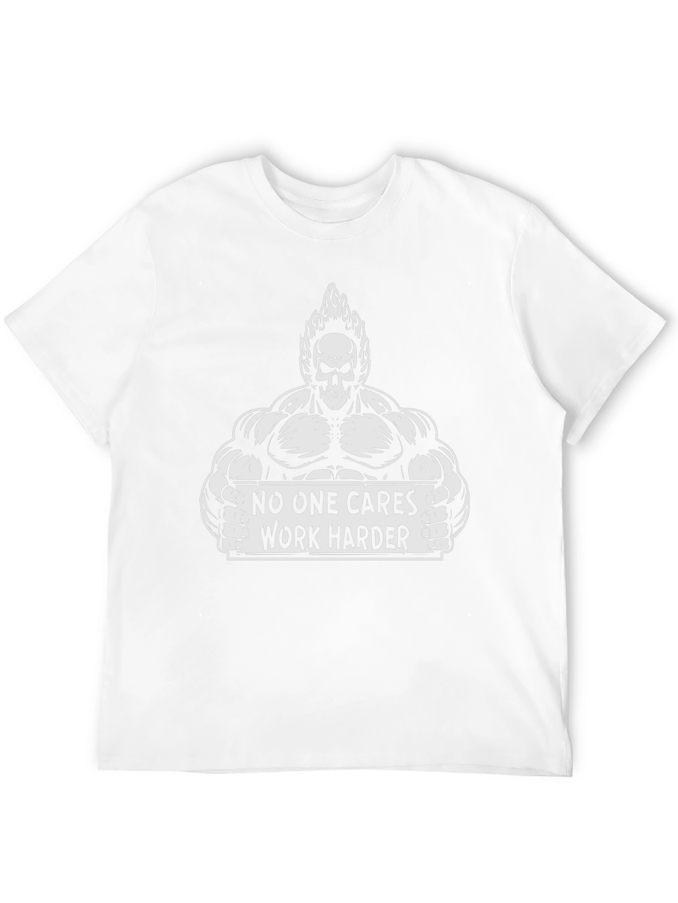 Motivational Gym T-Shirt: No One Cares Work Harder