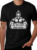 Motivational Gym T-Shirt: No One Cares Work Harder