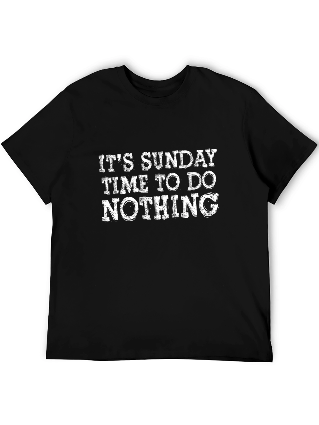 Its Sunday Time To Do Nothing Black T-Shirt
