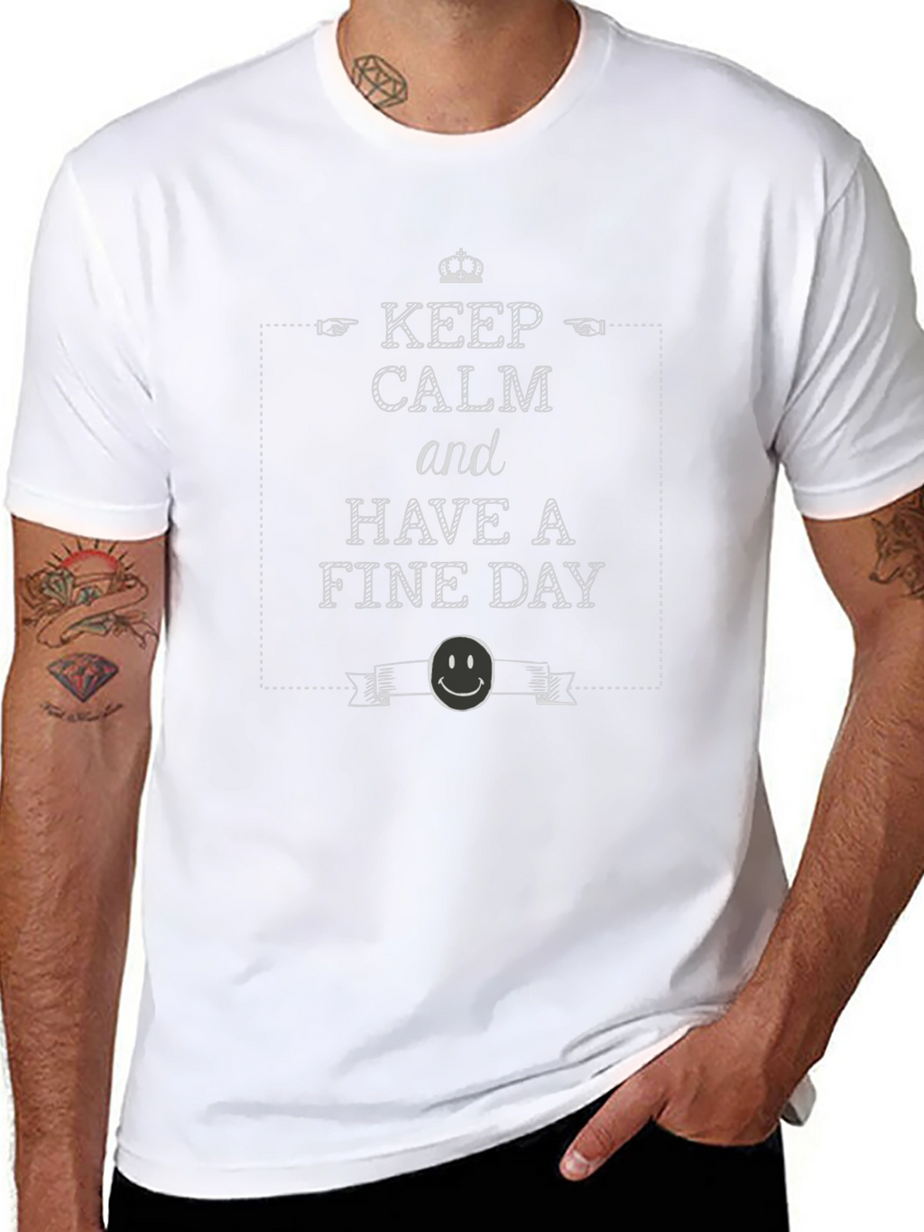 Keep Calm & Have a Fine Day Graphic T-Shirt