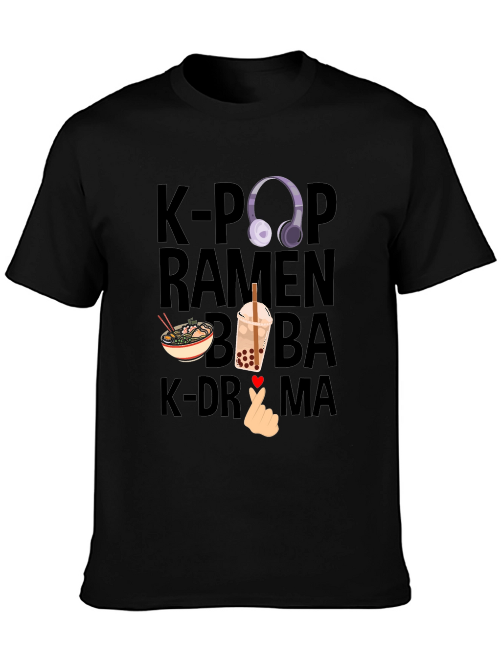 K-Pop Ramen Boba K-Drama T-Shirt