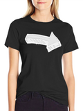Arrow Graphic Tee - Black Cotton T-Shirt