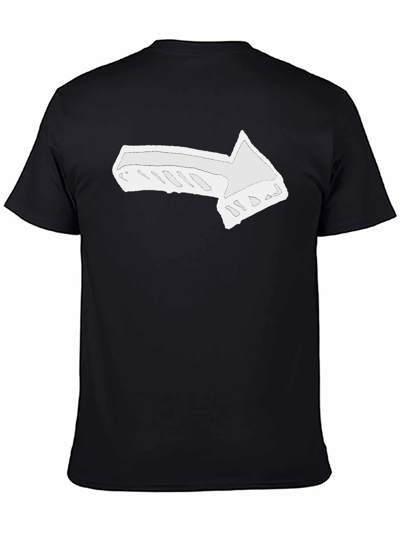 Arrow Graphic Tee - Black Cotton T-Shirt