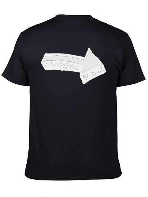 Arrow Graphic Tee - Black Cotton T-Shirt