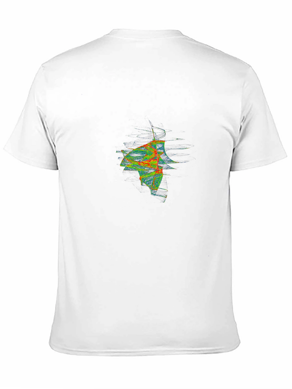 Abstract Fractal Graphic Black Tee