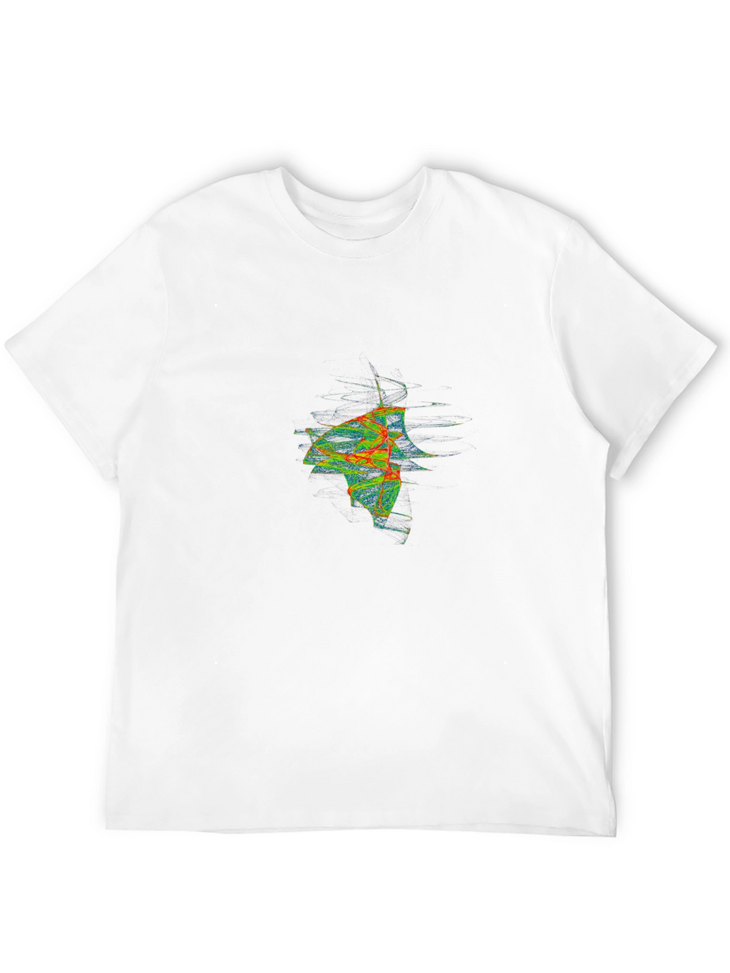 Abstract Fractal Graphic Black Tee