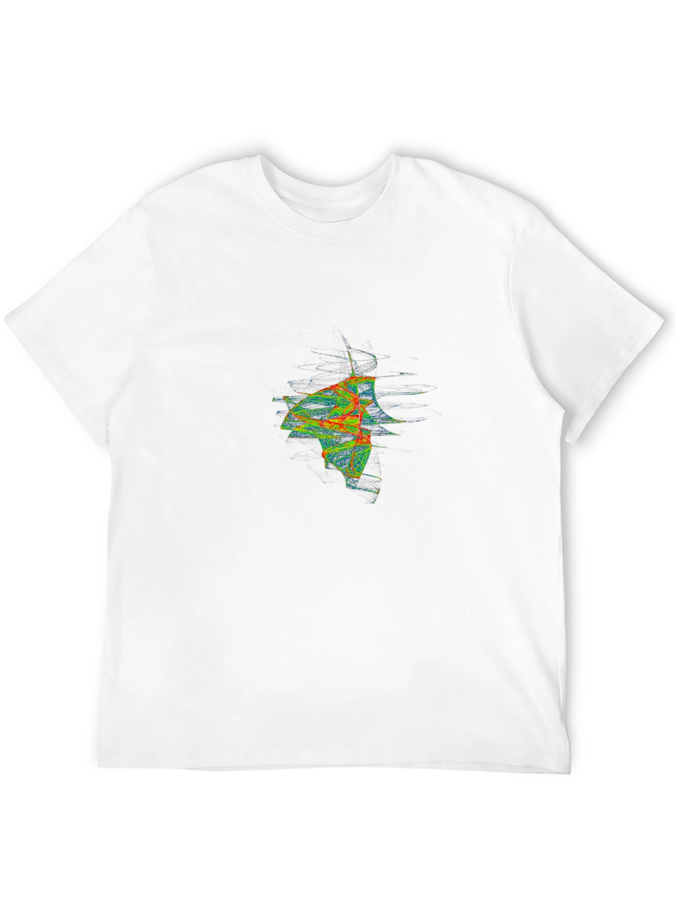 Abstract Fractal Graphic Black Tee