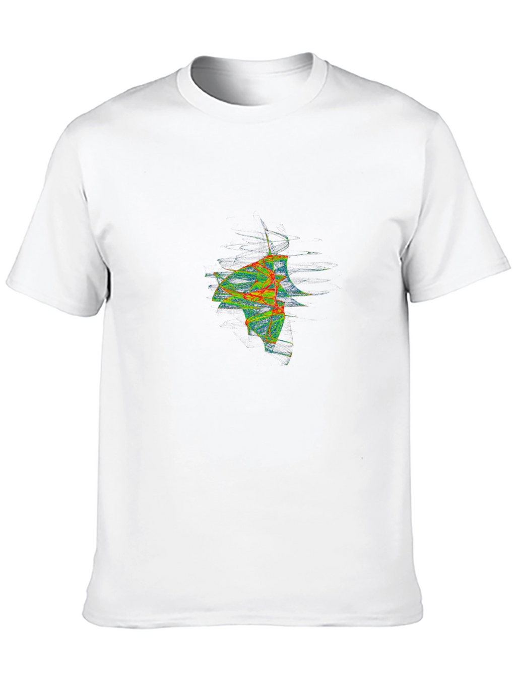 Abstract Fractal Graphic Black Tee