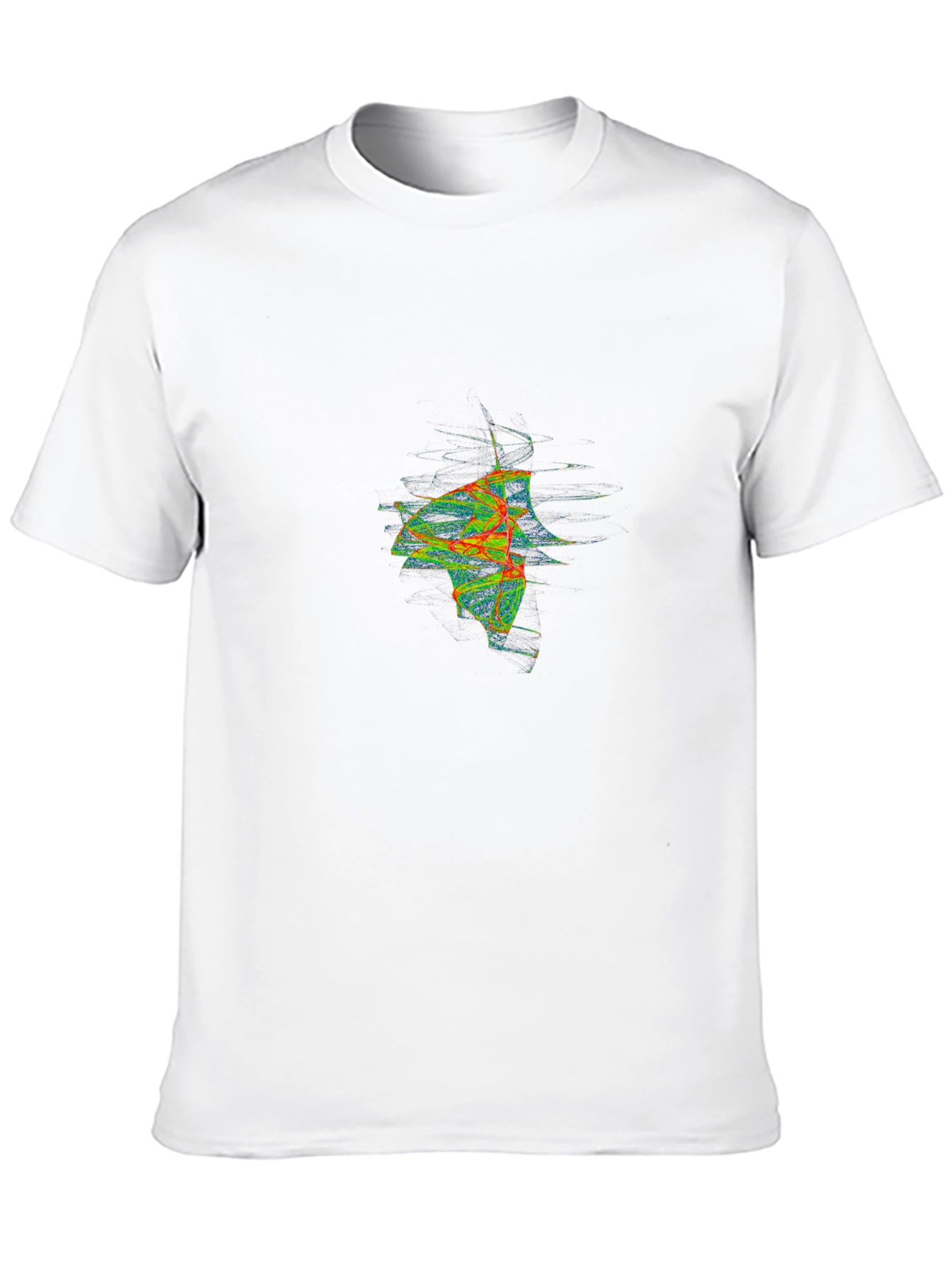 Abstract Fractal Graphic Black Tee