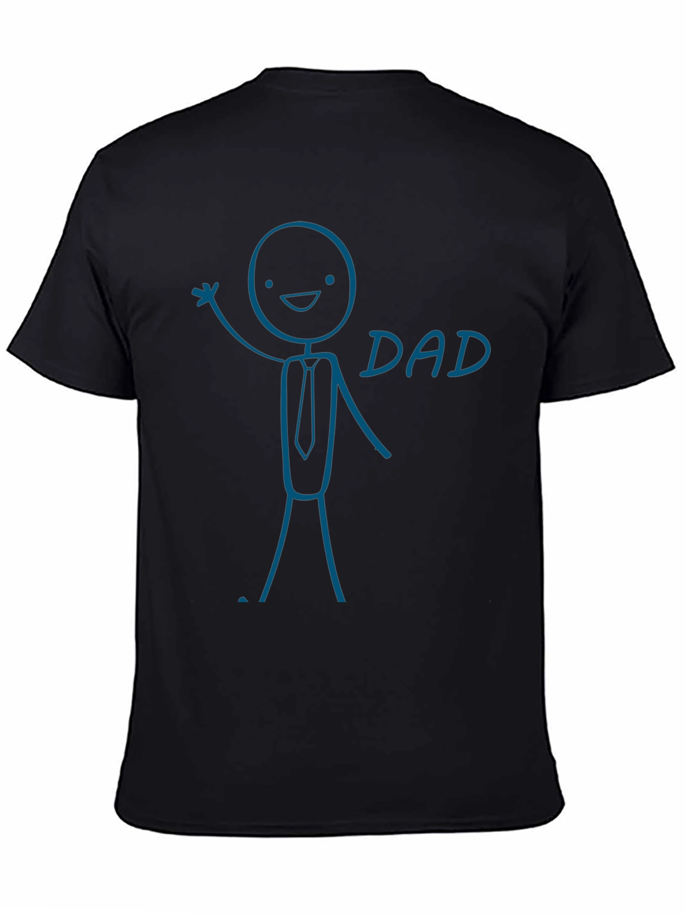 Funny Dad Graphic Tee - Stick Figure Design