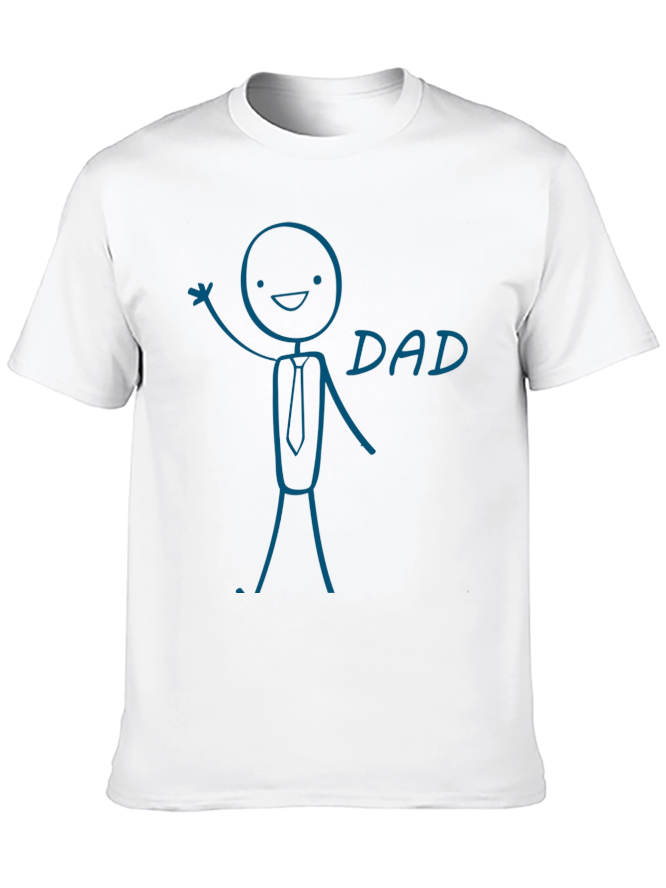 Funny Dad Graphic Tee - Stick Figure Design