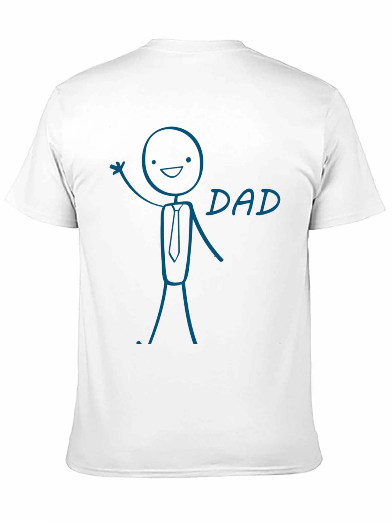 Funny Dad Graphic Tee - Stick Figure Design