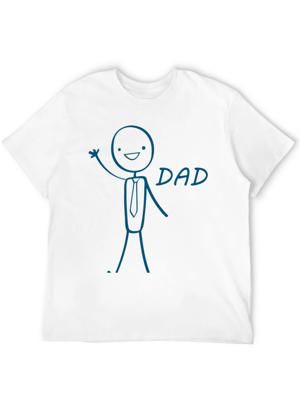 Funny Dad Graphic Tee - Stick Figure Design