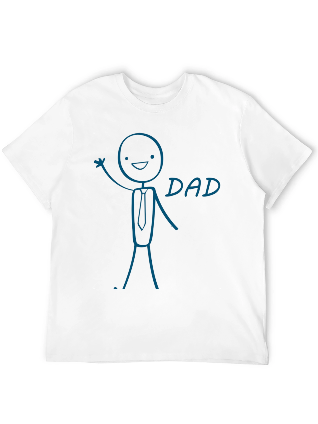 Funny Dad Graphic Tee - Stick Figure Design