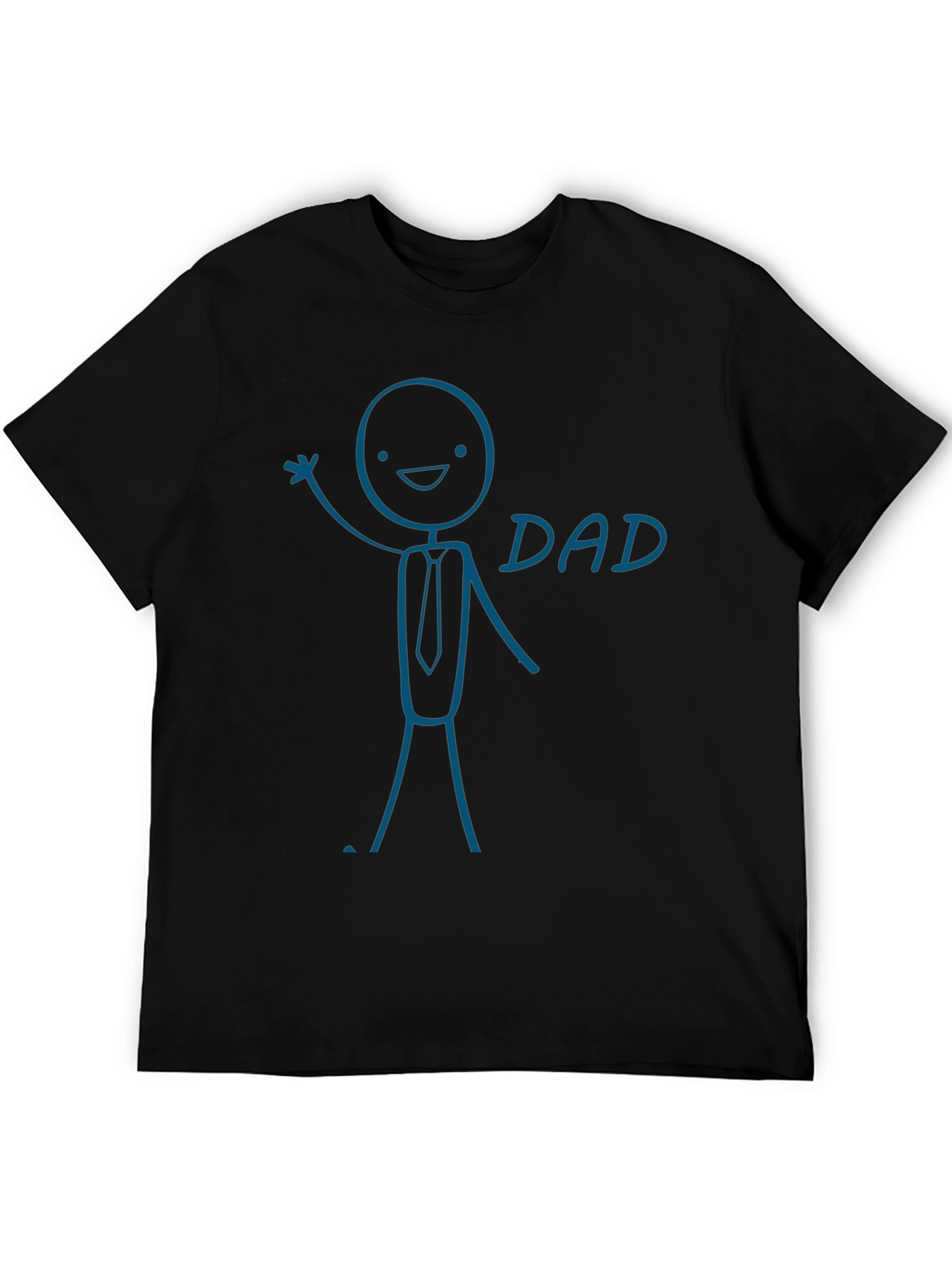 Funny Dad Graphic Tee - Stick Figure Design