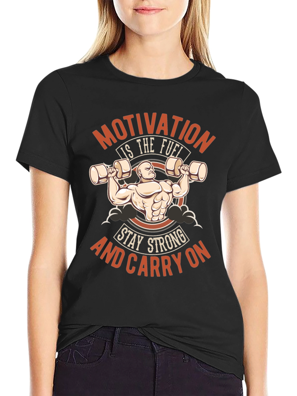 Motivation Workout T-Shirt - Stay Strong Carry On