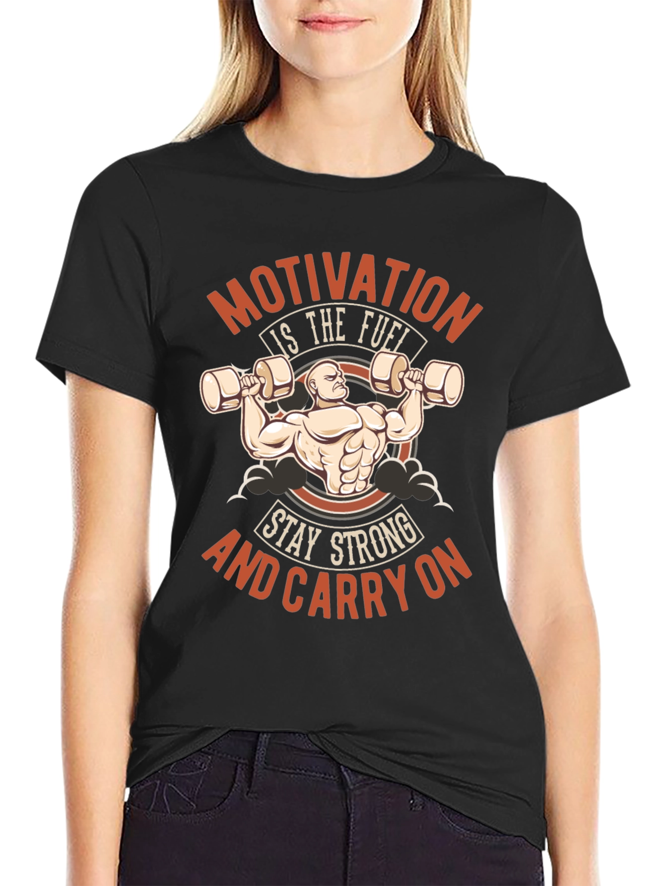 Motivation Workout T-Shirt - Stay Strong Carry On