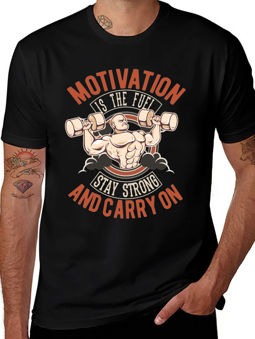 Motivation Workout T-Shirt - Stay Strong Carry On