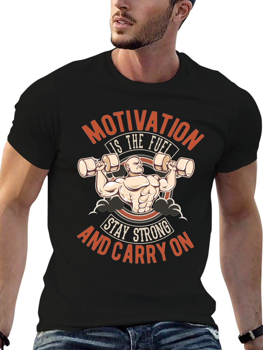 Motivation Workout T-Shirt - Stay Strong Carry On