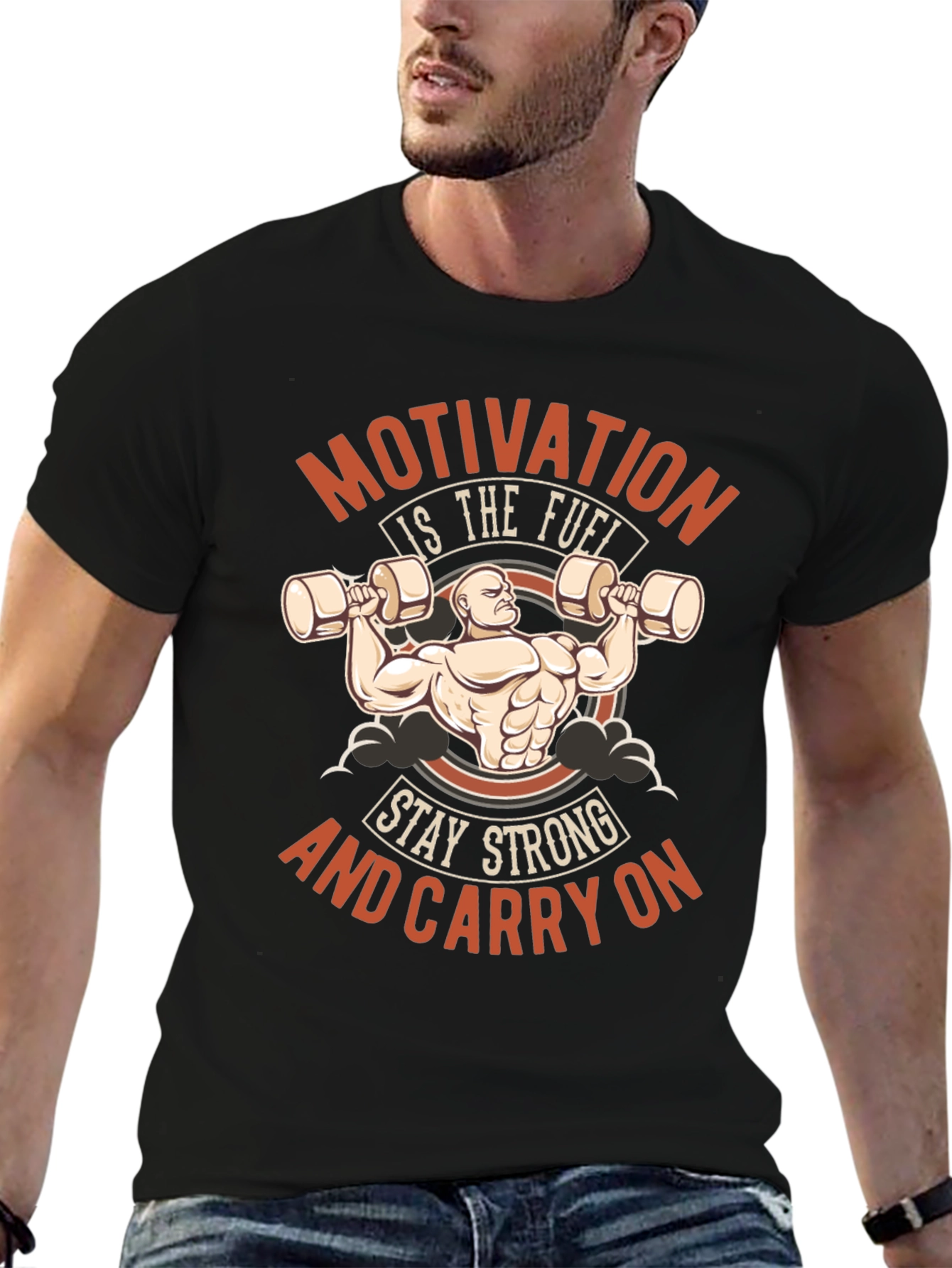 Motivation Workout T-Shirt - Stay Strong Carry On