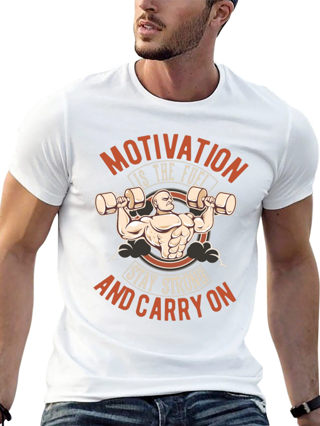 Motivation Workout T-Shirt - Stay Strong Carry On