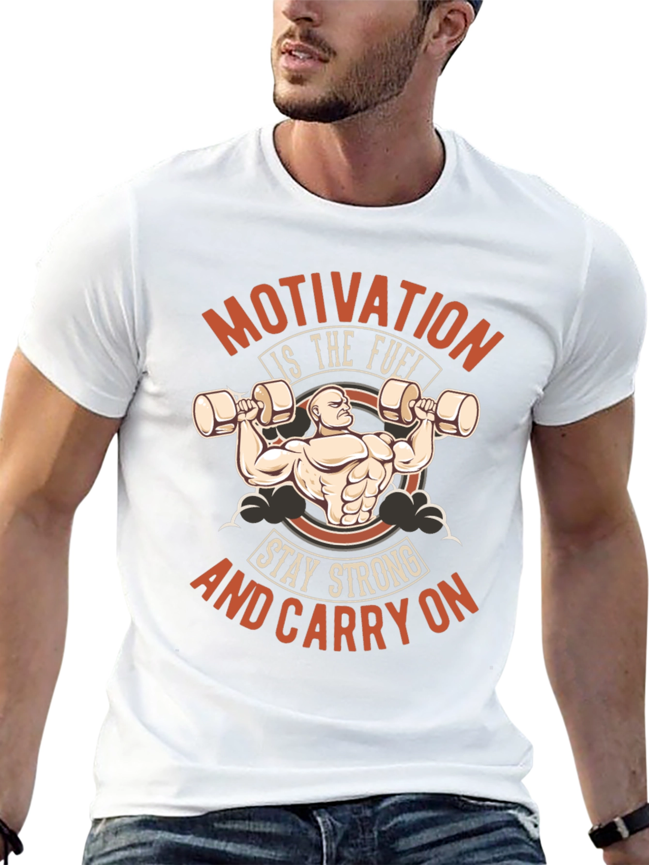 Motivation Workout T-Shirt - Stay Strong Carry On