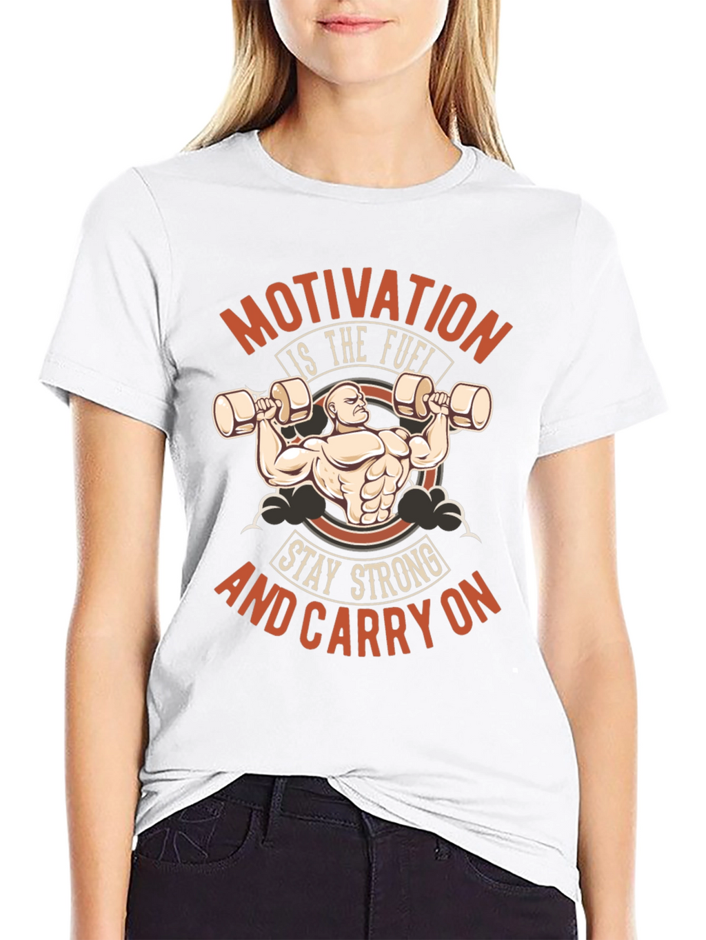 Motivation Workout T-Shirt - Stay Strong Carry On