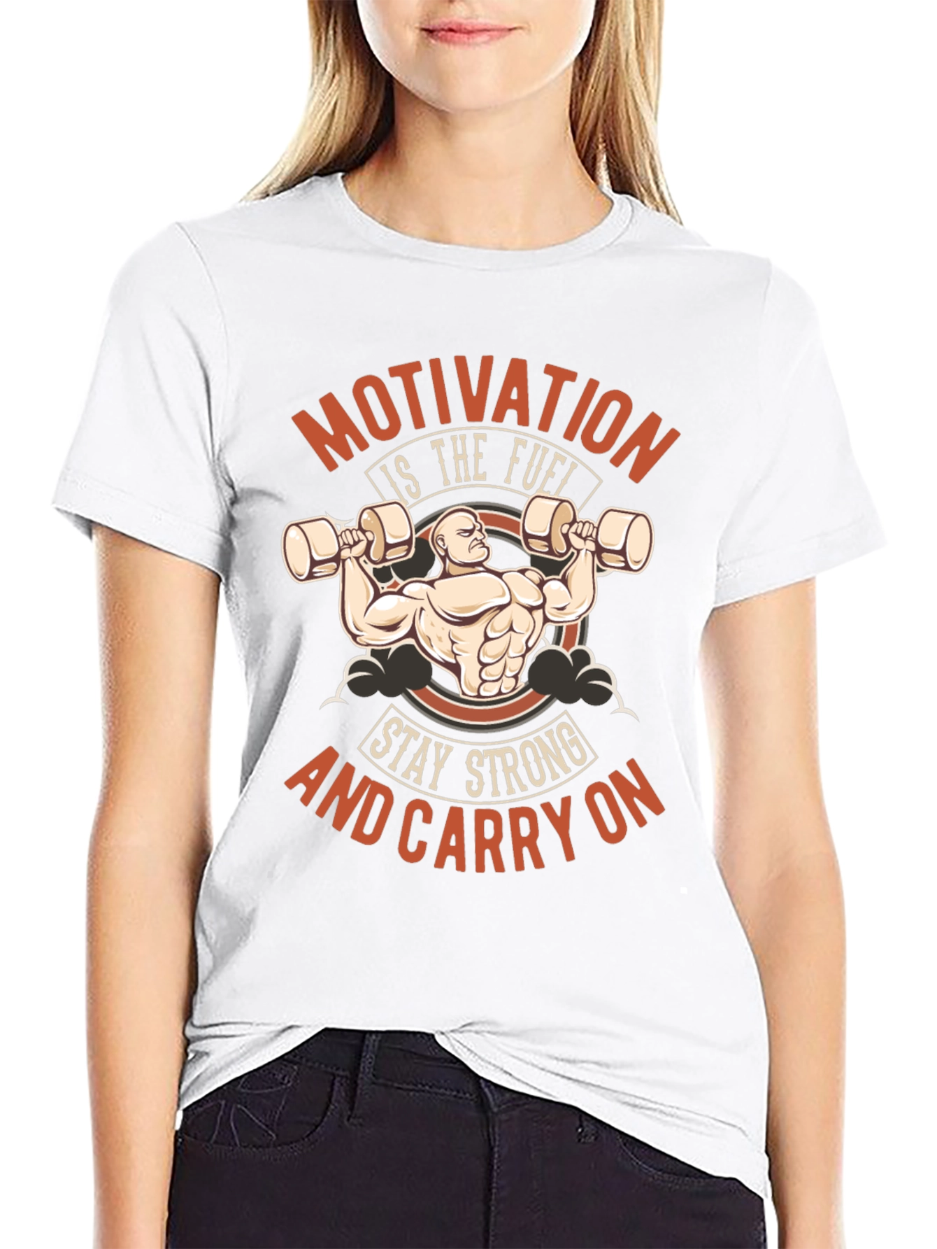 Motivation Workout T-Shirt - Stay Strong Carry On