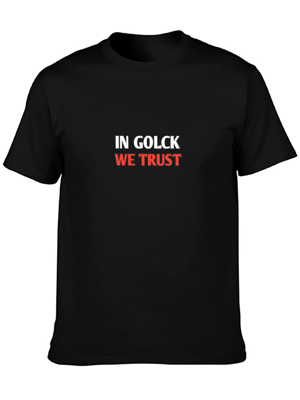 In Golck We Trust Black T-Shirt
