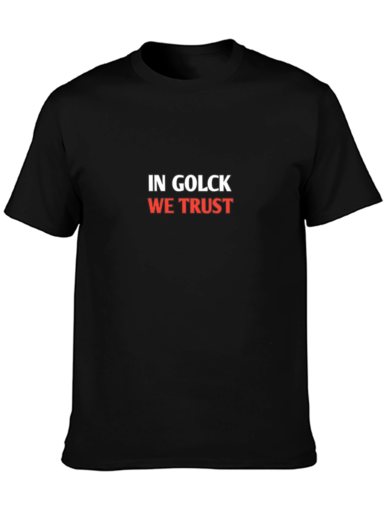 In Golck We Trust Black T-Shirt