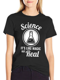 Science: Its Like Magic But Real - Black T-Shirt