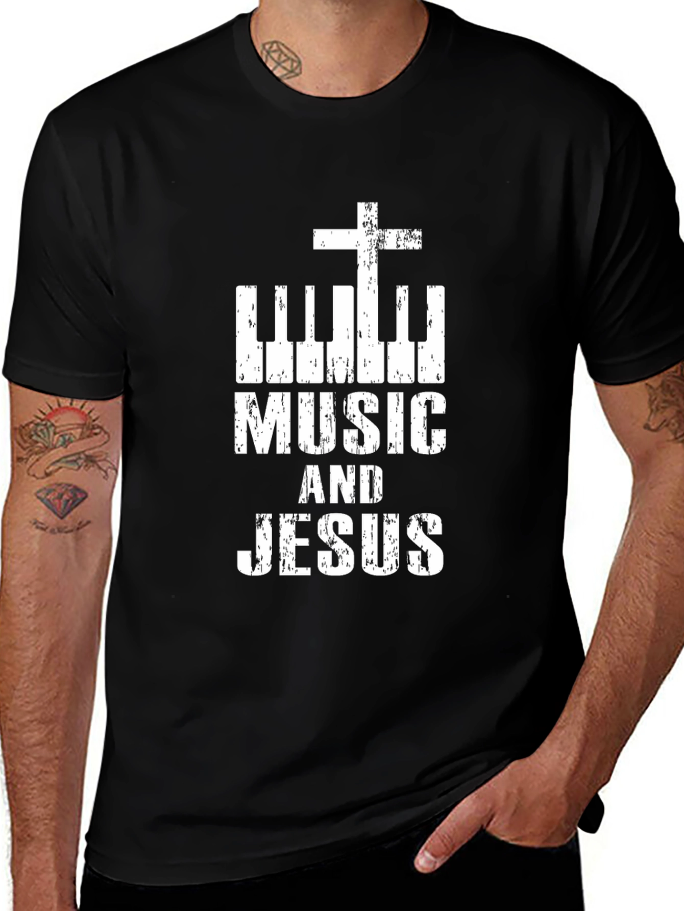 Music and Jesus Christian T-Shirt