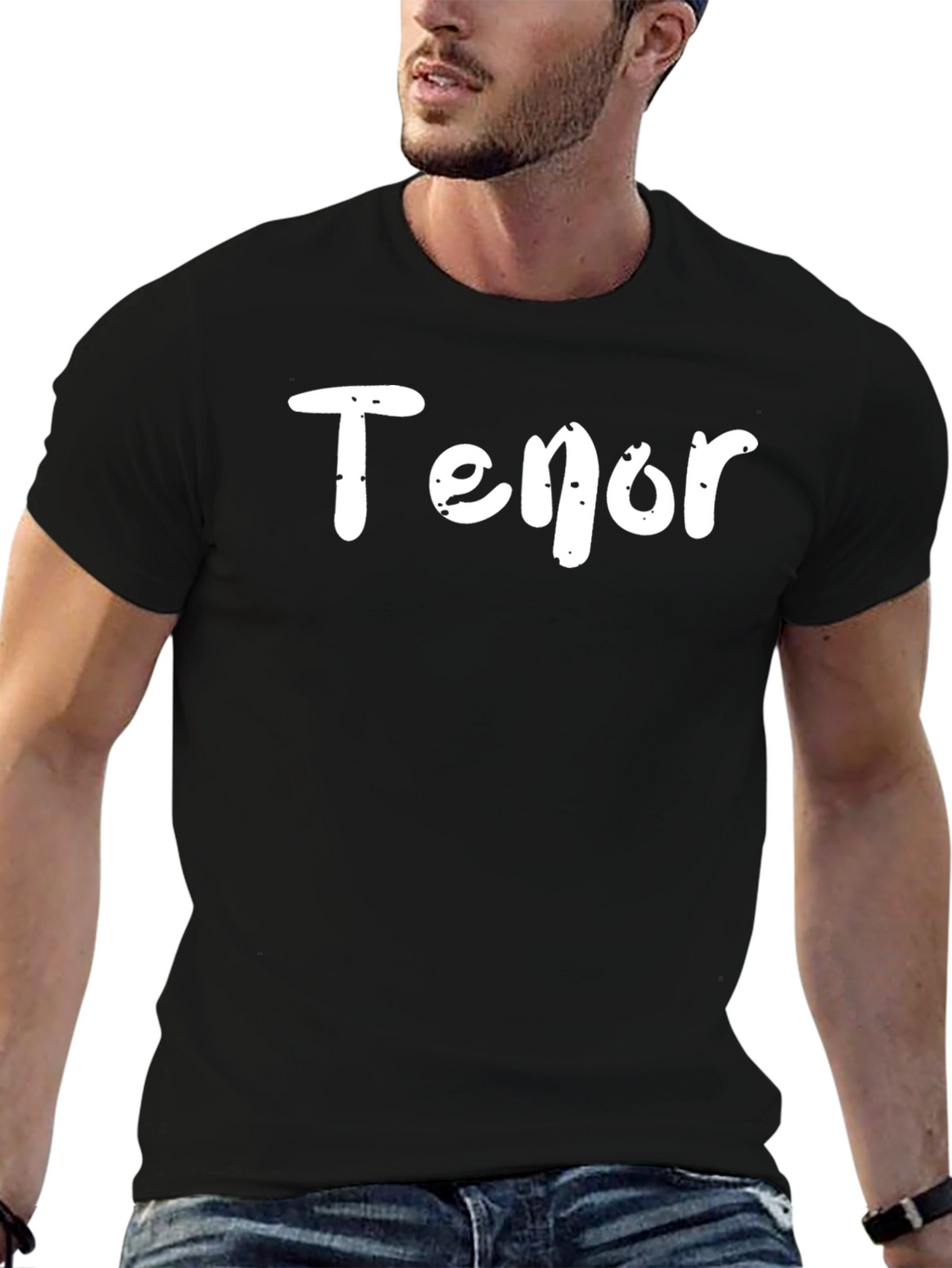 Tenor Text T-Shirt - Classic Black Tee