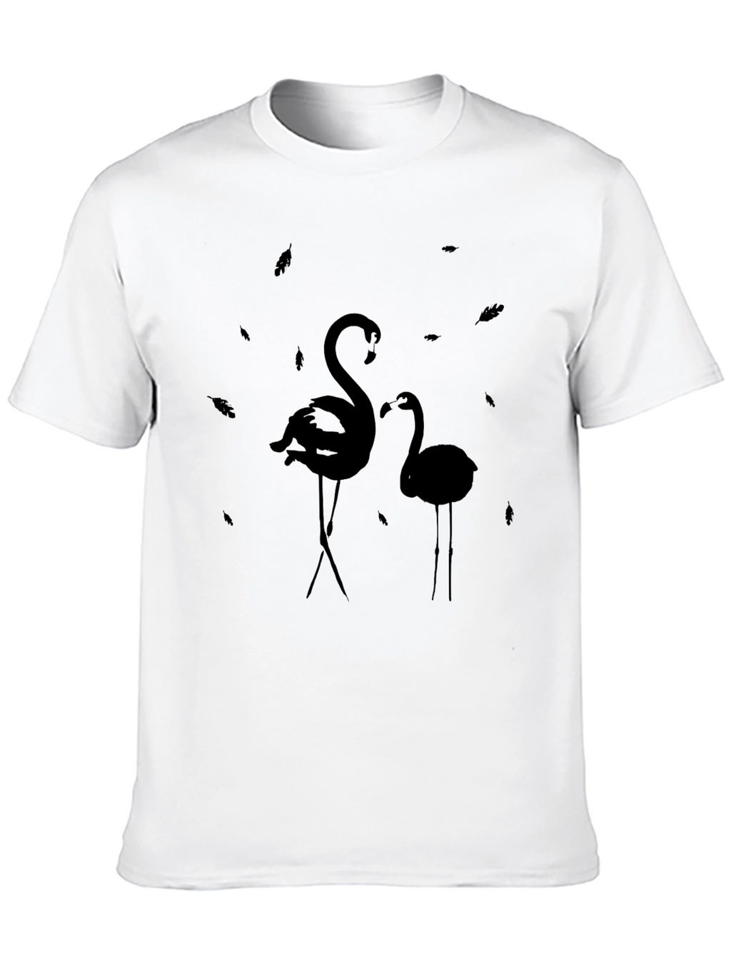 Stylish Black Flamingo Graphic Tee