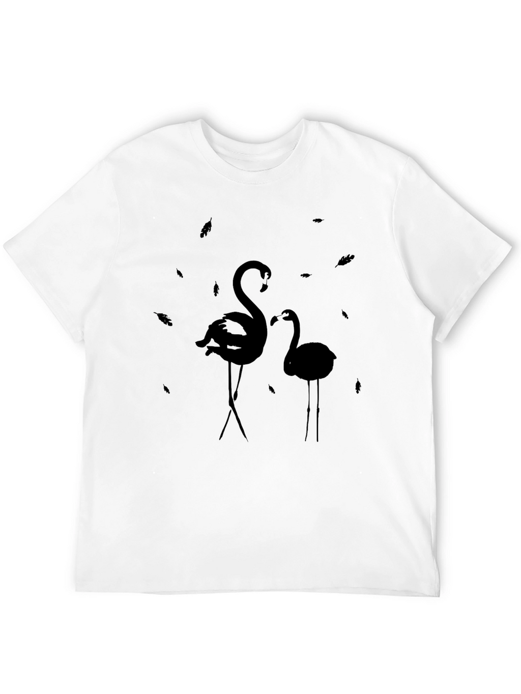 Stylish Black Flamingo Graphic Tee